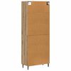 vidaXL Haut Armoire 2 pcs Ch&ecirc;ne artisanal Bois Agglom&eacute;r&eacute; et Verre