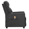 vidaXL Fauteuil de massage inclinable Gris foncé Tissu
