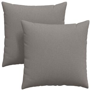 vidaXL Coussins de canap&eacute; 2 pcs Taupe 80 x 80 cm tissu