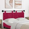 vidaXL T&ecirc;te de lit suspendue Bordeaux 130 x 55 x 5 cm Velours