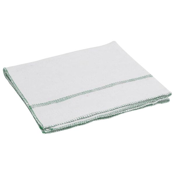 vidaXL Chiffon de nettoyage 50 pcs blanc et des rayures vertes 50x60cm