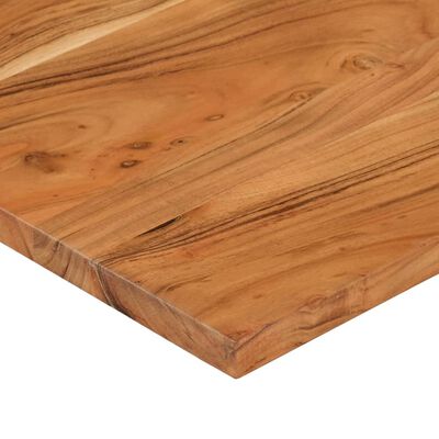 Bureau rectangle de 140 x 70 x 74 cm avec surface en bois d'acacia