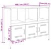 vidaXL Buffet rose 100,5x39x79 cm acier