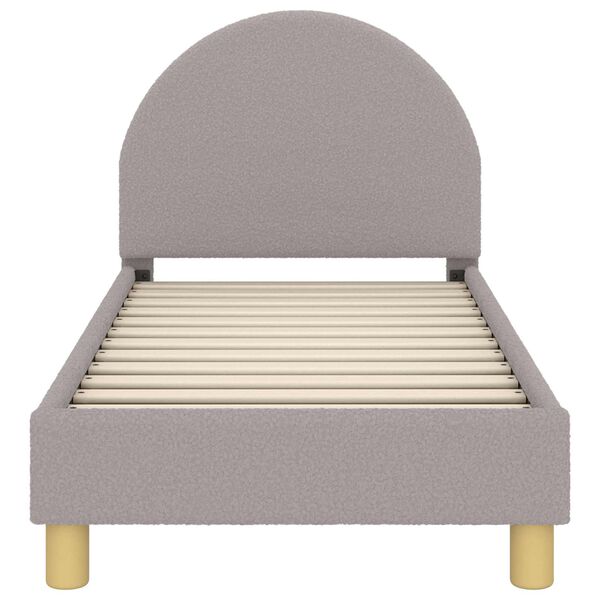vidaXL Cadre de lit pour tout-petit avec t&ecirc;te de lit Gris clair