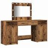 vidaXL Table de Toilette avec tiroir 3 pcs Marron Bois d'ing&eacute;nierie