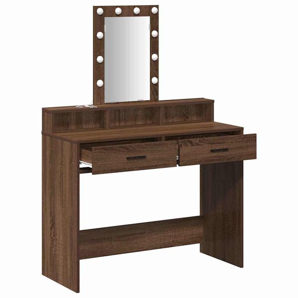 vidaXL Table de Toilette Marron 100 x 41 x 140 cm Bois d'ingénierie