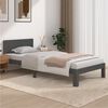 vidaXL Cadre de lit sans matelas gris bois de pin massif 90x200 cm
