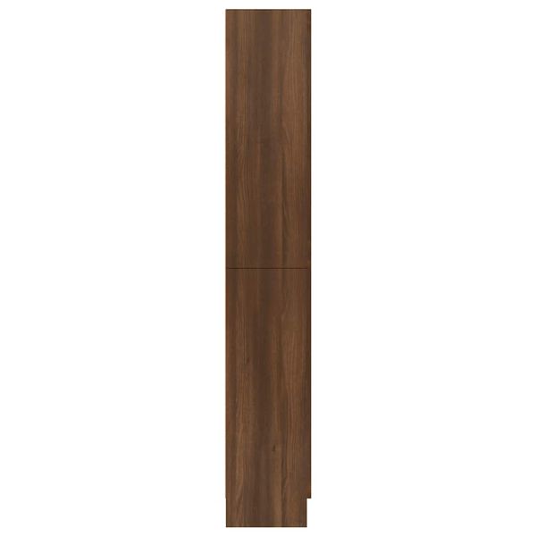 vidaXL Armoire &agrave; vitrine Ch&ecirc;ne brun 82,5x30,5x185cm Bois ing&eacute;nierie