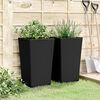vidaXL Jardinières 2 pcs noir 32,5x32,5x57 cm polypropylène