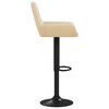 vidaXL Tabourets de bar lot de 2 cr&egrave;me velours