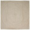 vidaXL Tapis de surface Carr&eacute; Naturel et Blanc 200 x 200 cm Jute