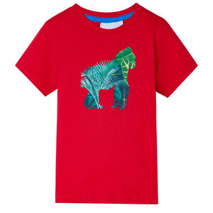 vidaXL T-shirt pour enfants rouge 140