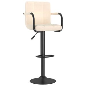 vidaXL Tabouret de bar Cr&egrave;me Tissu