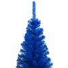 vidaXL Arbre de No&euml;l artificiel pr&eacute;-&eacute;clair&eacute; et boules bleu 120 cm PVC