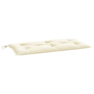 vidaXL Coussin de banc de jardin blanc cr&egrave;me 110x50x7 cm tissu oxford