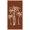 vidaXL D&eacute;coration murale jardin 105x55 cm acier corten design palmier