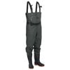 vidaXL Cuissardes avec bottes et ceinture vert fonc&eacute; taille 43