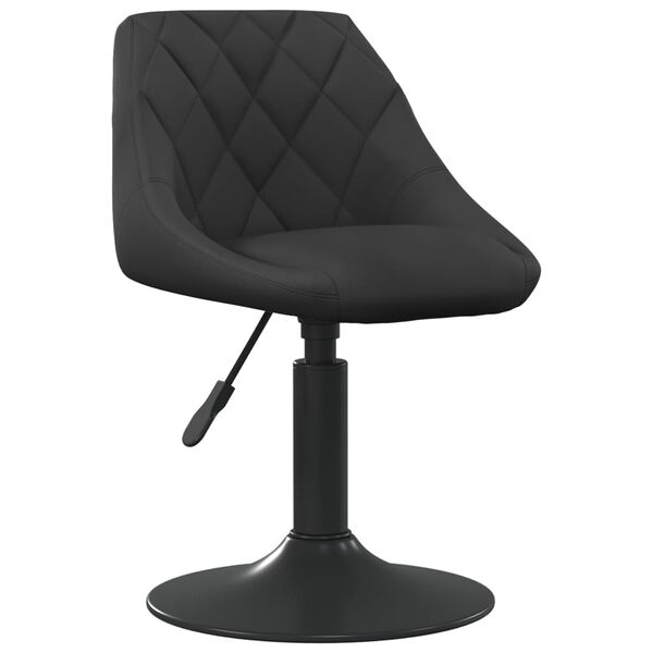vidaXL Chaises pivotantes à manger lot de 2 Noir Velours