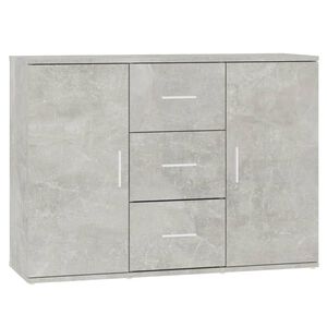 vidaXL Buffet Gris b&eacute;ton 91x29,5x65 cm Bois d'ing&eacute;nierie