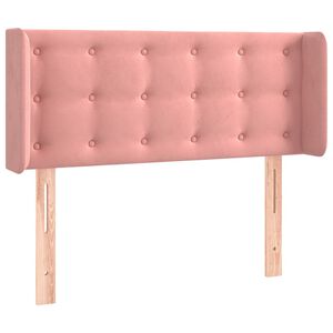 vidaXL T&ecirc;te de lit avec oreilles Rose 83x16x78/88 cm Velours
