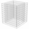 vidaXL Lit sur&eacute;lev&eacute; &agrave; gabion Acier galvanis&eacute; 90x90x100 cm