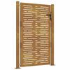 vidaXL Portail de jardin 100x125 cm en acier Corten, design carr&eacute;