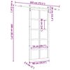 vidaXL Porte coulissante Marron 90 x 208 cm Bois massif en pin
