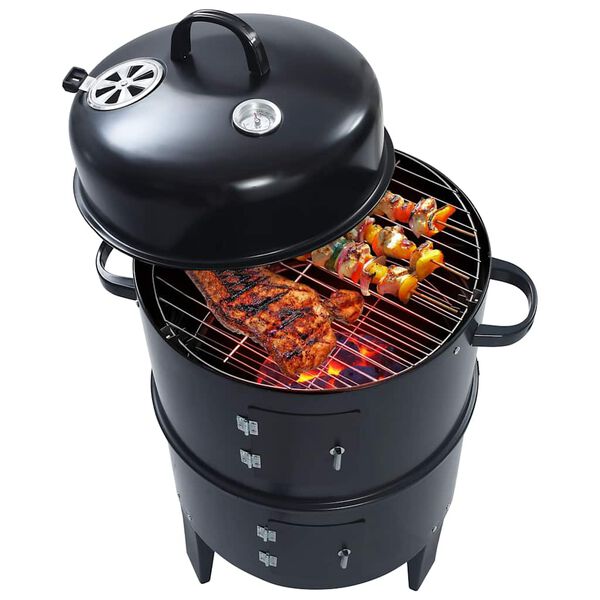 vidaXL Gril barbecue au charbon 3 en 1 40x80 cm
