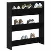 vidaXL Cabinet &agrave; chaussures avec &eacute;tag&egrave;re Ch&ecirc;ne noir 80 x 18 x 90 cm