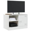 vidaXL Meuble TV blanc 67x39x44 cm acier