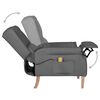 vidaXL Fauteuil de massage inclinable Gris clair Tissu