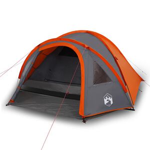 vidaXL Tente de camping &agrave; d&ocirc;me 4 personnes orange imperm&eacute;able