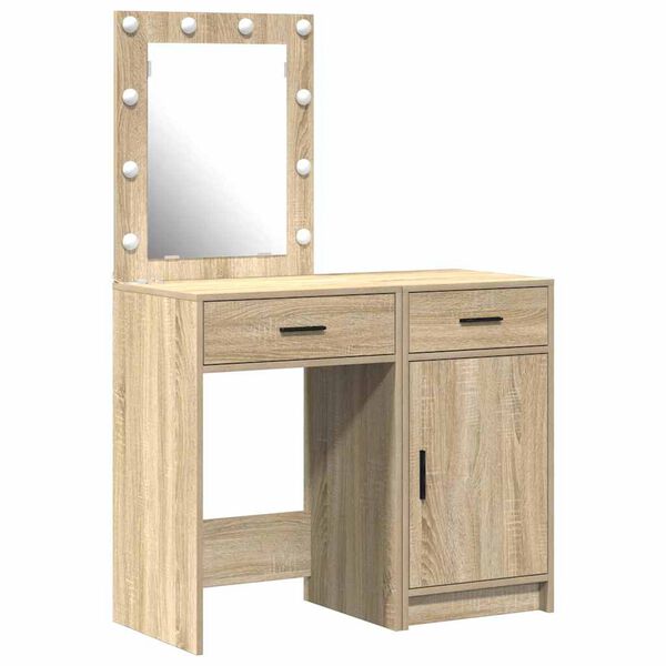 vidaXL Table de Toilette avec tiroir 2 pcs Marron 50 x 41 x 135 cm
