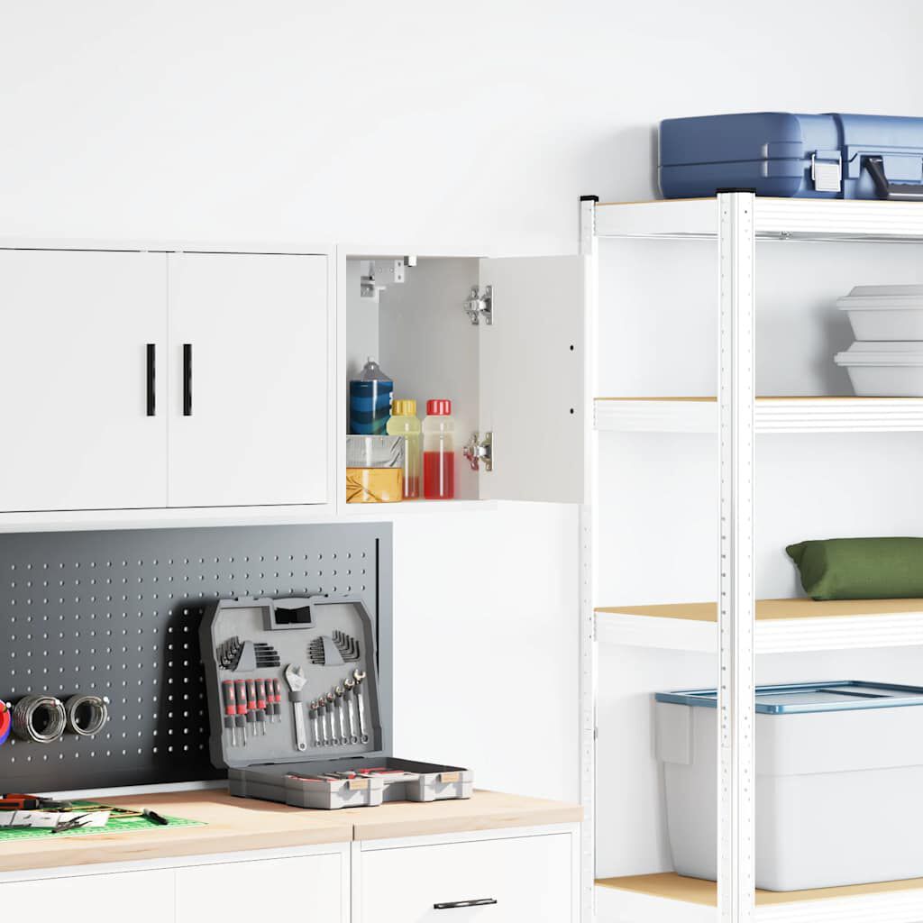 vidaXL Armoire murale de garage blanc bois d'ingénierie