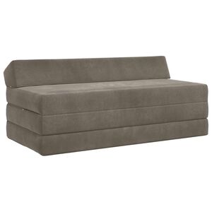 vidaXL Canap&eacute;-lit pliable Gris clair 120 x 60 x 49 cm Tissu