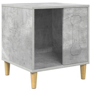 vidaXL Maison pour Chiens B&eacute;ton 44 x 42 x 49 cm Bois d'ing&eacute;nierie