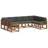 vidaXL Ensemble de canap&eacute;s d'ext&eacute;rieur 9 pc Naturel et Anthracite