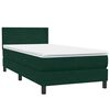 vidaXL Sommier &agrave; lattes de lit et matelas vert fonc&eacute; 80x220 cm velours