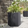 vidaXL Jardini&egrave;res 2 pcs noir hexagone 46x40x45 cm acier