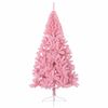 vidaXL Sapin de Noël artificiel pré-éclairé Rose 240 cm PVC