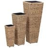 vidaXL Lits sur&eacute;lev&eacute;s 3 pcs Jacinthe d'eau Marron