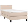 vidaXL Sommier &agrave; lattes de lit avec matelas Cappuccino 100x200 cm