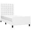 vidaXL Cadre de lit sans matelas blanc 90x200 cm similicuir