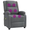 vidaXL Fauteuil de massage Gris fonc&eacute; Tissu