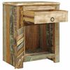 vidaXL Table de coin avec 1 tiroir et 1 porte Bois de r&eacute;cup&eacute;ration
