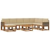 vidaXL Ensemble de canap&eacute;s d'ext&eacute;rieur 9 pcs Naturel et Beige