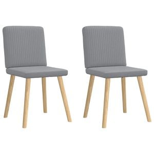 vidaXL Chaises &agrave; manger lot de 2 gris clair tissu