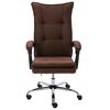 vidaXL Chaise de bureau Marron Tissu