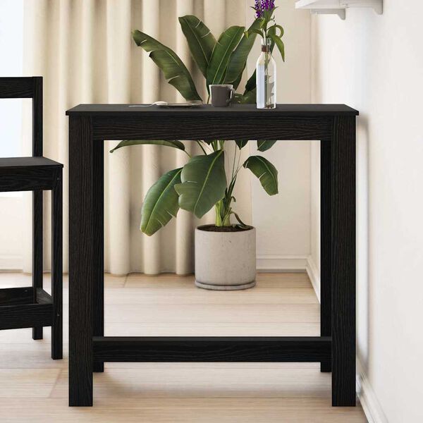 vidaXL Table de bar Chêne noir 102 x 50 x 103,5 cm Bois d'ingénierie