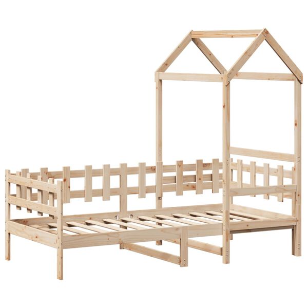 vidaXL Lit de jour avec toit sans matelas 80x200 cm bois massif